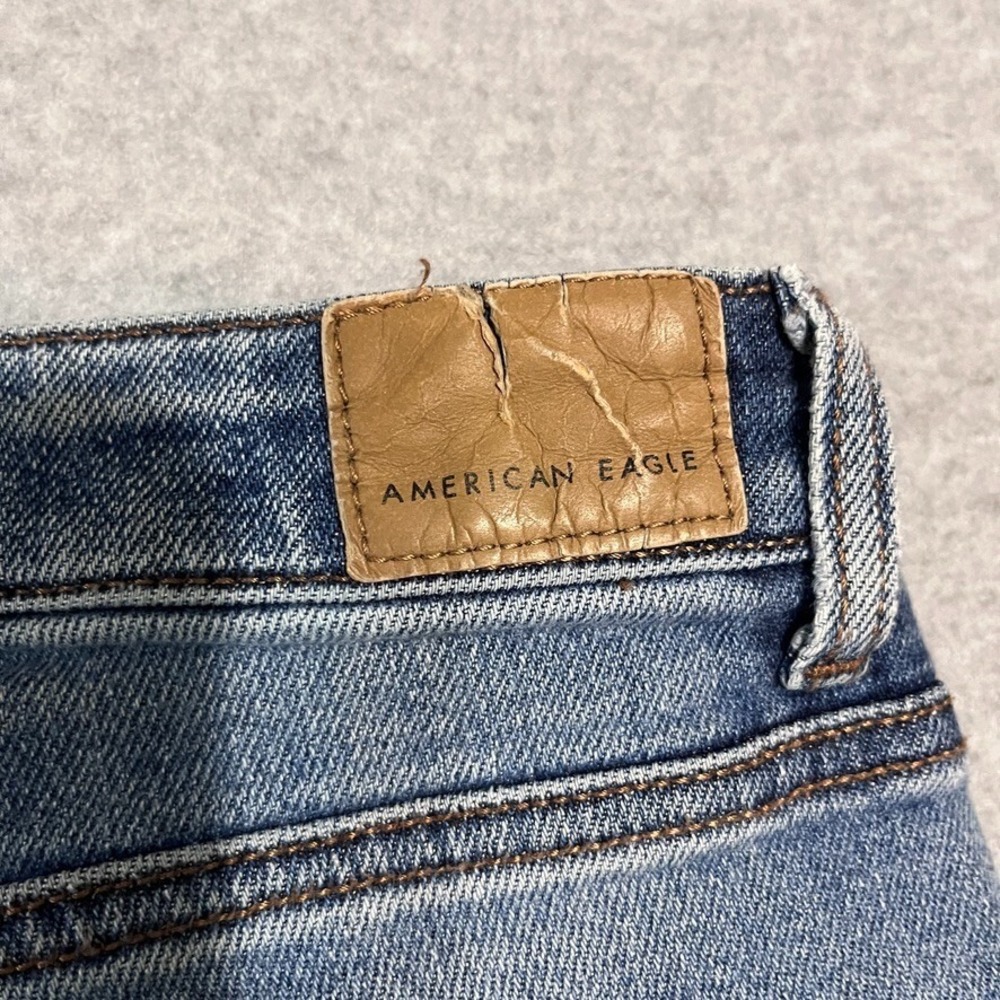 American Eagle Jeans Womens‎ 2 Blue Mom Chewed Hem Mid Rise Stretch Denim - Picture 9 of 14
